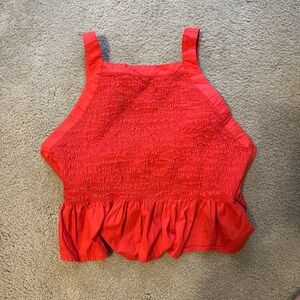 Free People Vibrant Red Tank Top